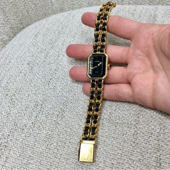Authentic CHANEL Premiere watch gold black Large size - Picture 4 of 16